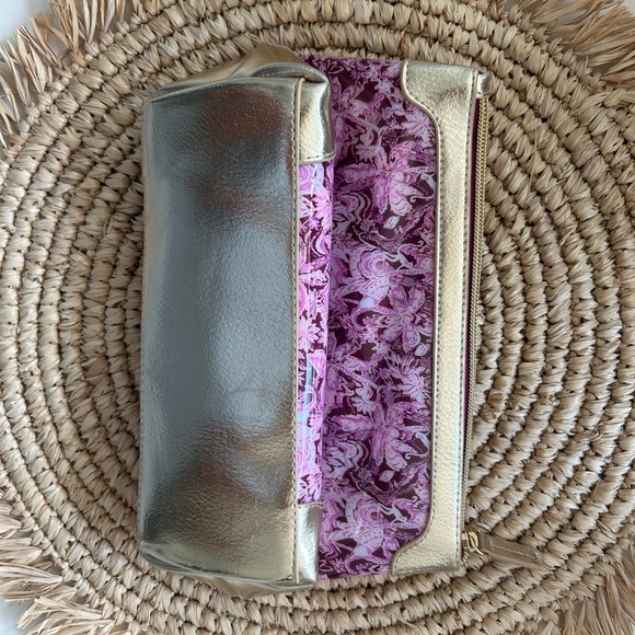 Lilly Pulitzer Pink and Gold Cosmetic Bag - Picture 4 of 4